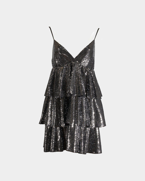 Aniye By Olga Dress With Anthracite Glitter Ruches Aniye By Aniye By Olga Dress With Anthracite Glitter Ruches Aniye By