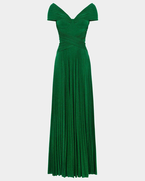 elisabetta franchi green and white dress ELISABETTA FRANCHI Dresses | Green Womens Midi Dress