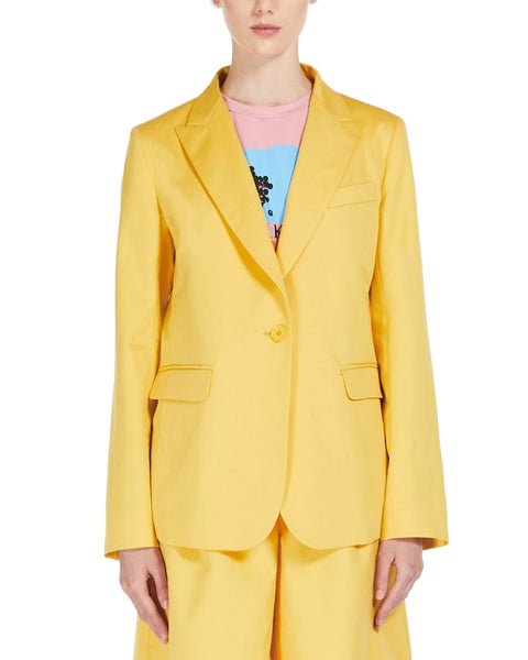Weekend Max Mara | Blazer Gelosia cotton linen yellow – lemlò 