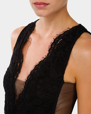 Acquista su lemlo.com Body scollato pizzo nero di ELISABETTA FRANCHI
