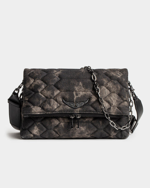Zadig Voltaire Rocky XL Scale Acid denim bag lemlo