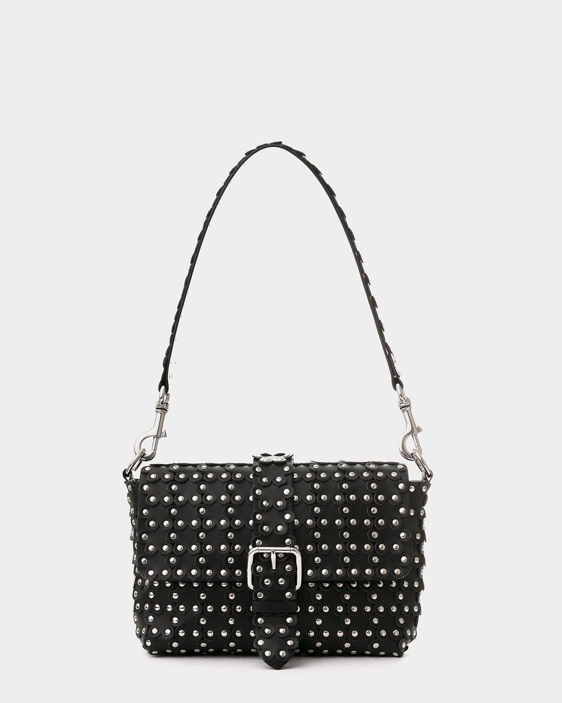 Acquista su lemlo.com Borsa a spalla puzzle flower in pelle nera di RED VALENTINO