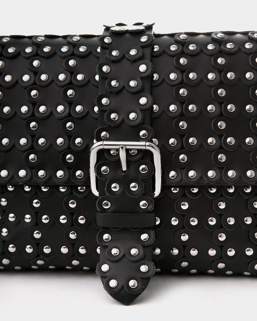 Acquista su lemlo.com Borsa a spalla puzzle flower in pelle nera di RED VALENTINO