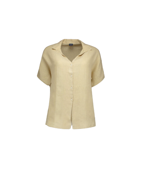 Fay Camicia manica kimono lino tortora - Main Image