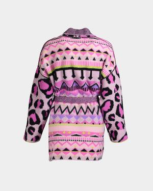 Acquista su lemlo.com Cardigan fantasia rosa effetto spugna di AKEP