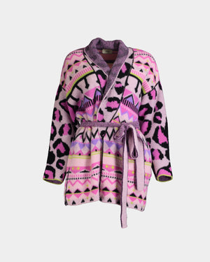 Acquista su lemlo.com Cardigan fantasia rosa effetto spugna di AKEP