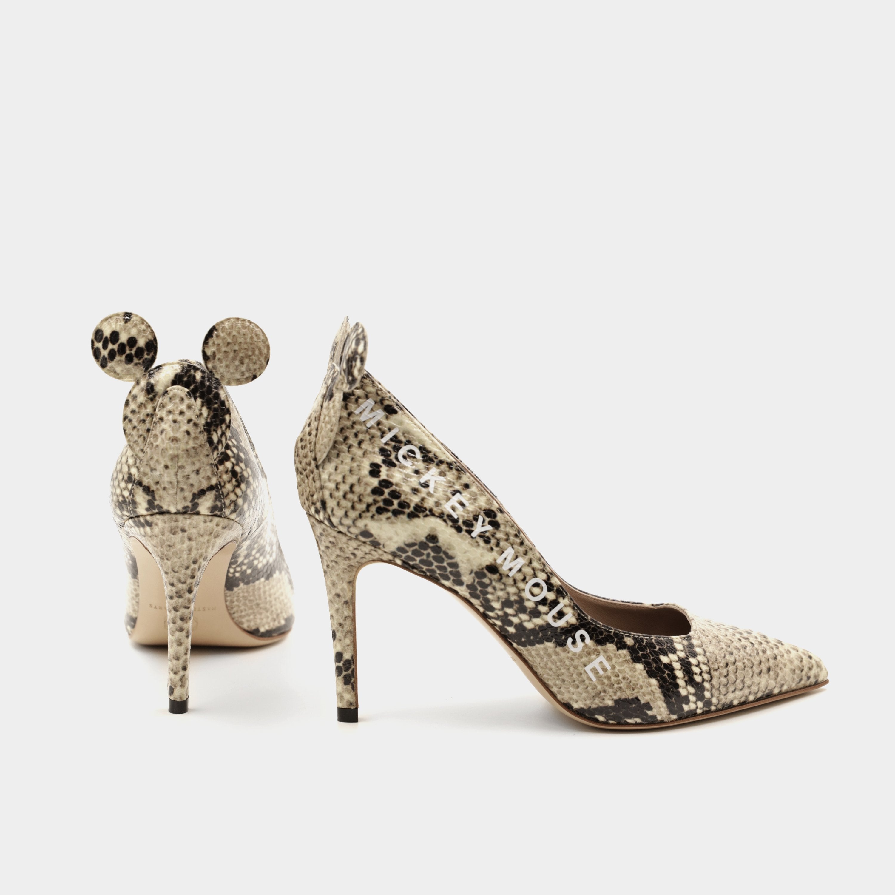 Mickey Mouse Python MOA - Master of Arts | Mickey Mouse python leather décolleté – lemlò