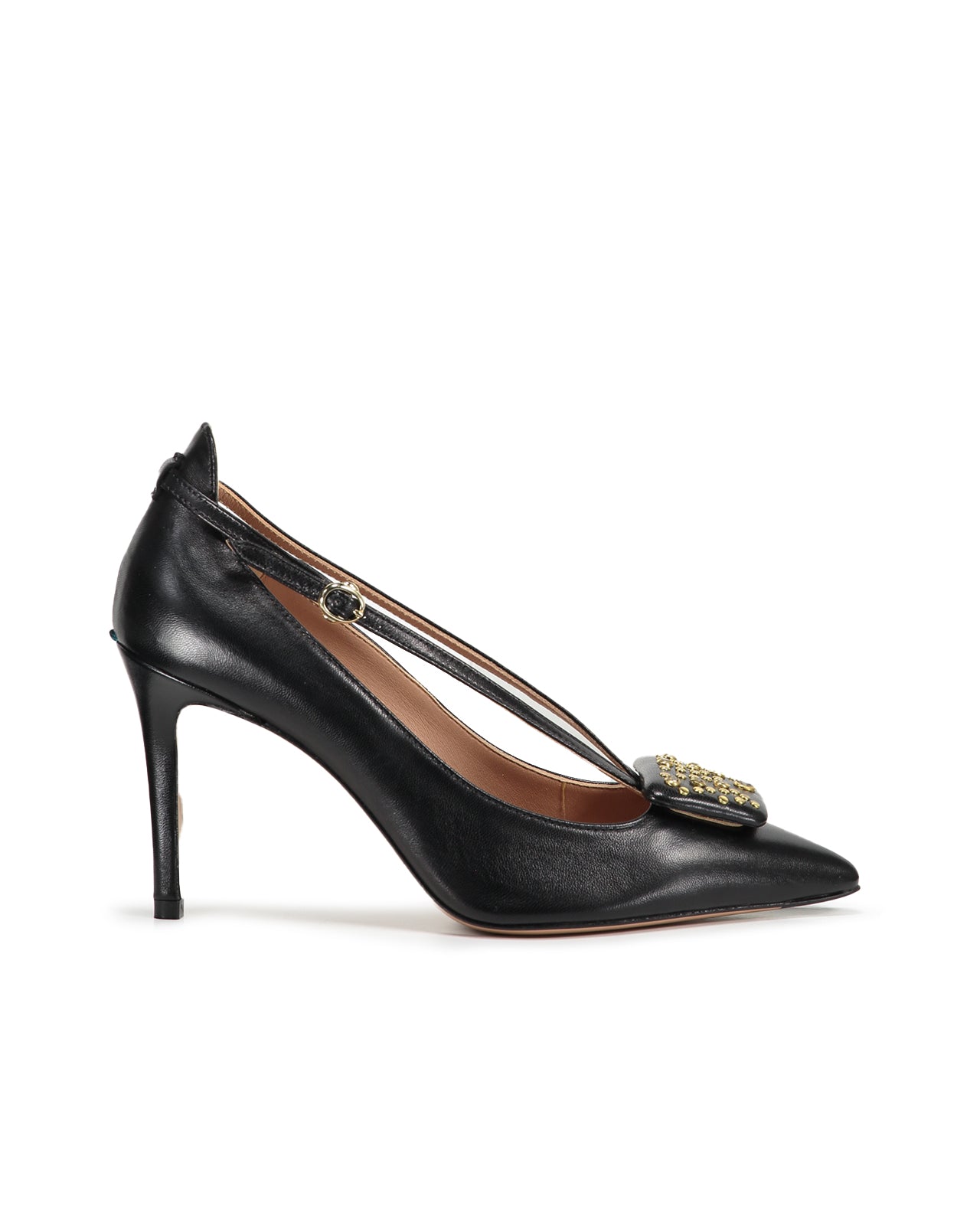 Escarpins RODO En Nappa Noir - Pointure 37 - Talon Aiguille Très Haut - Fabriqué En Italie - Comme Neuf