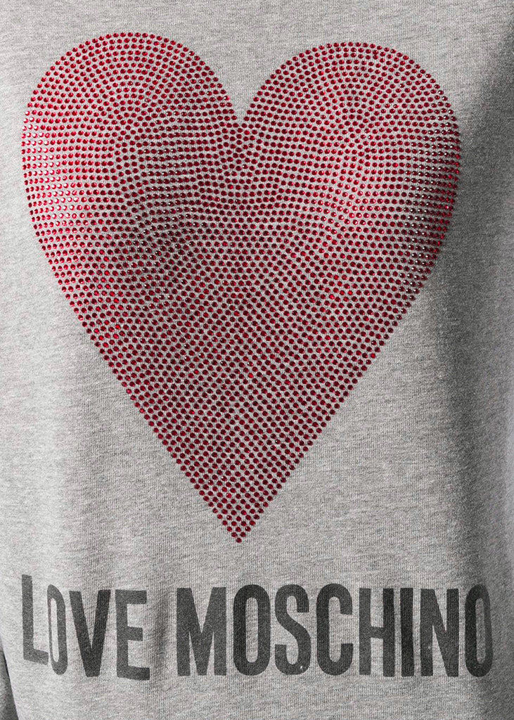 Acquista su lemlo.com Felpa Love Moschino cotone grigia di LOVE MOSCHINO