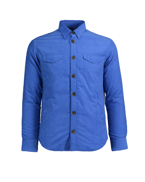 FGM Blue velvet padded shirt jacket lemlo