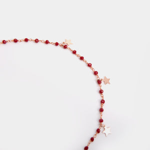 Girocollo con stelline rosa e perline rosse - RUSH | Acquista su lemlo.com