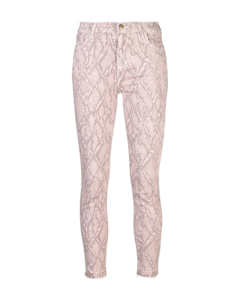 J Brand Alana pink python jeans