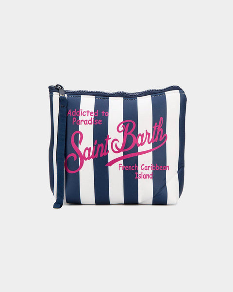 MC2 SAINT BARTH: Pochette Aline In Neoprene - Blue | Borsa Mini Mc2 Saint Barth ALINE SPONGE