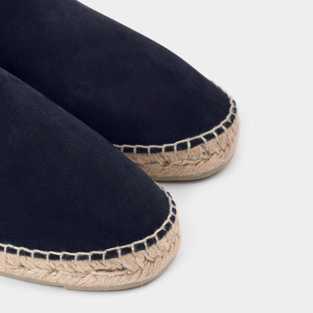 Acquista su lemlo.com Sabot espadrillas Hamptons camoscio blu di MANEBI