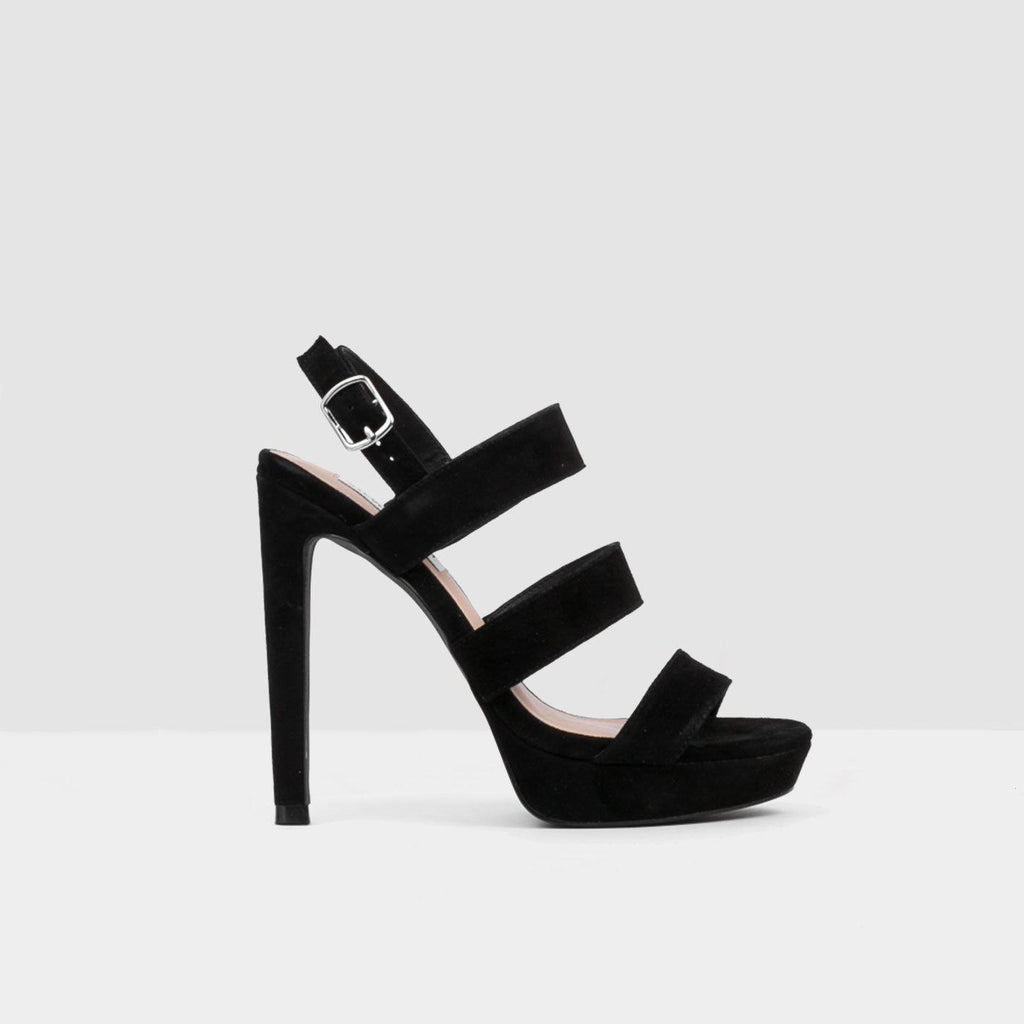 Acquista su lemlo.com Sandalo Glam in camoscio nero di STEVE MADDEN