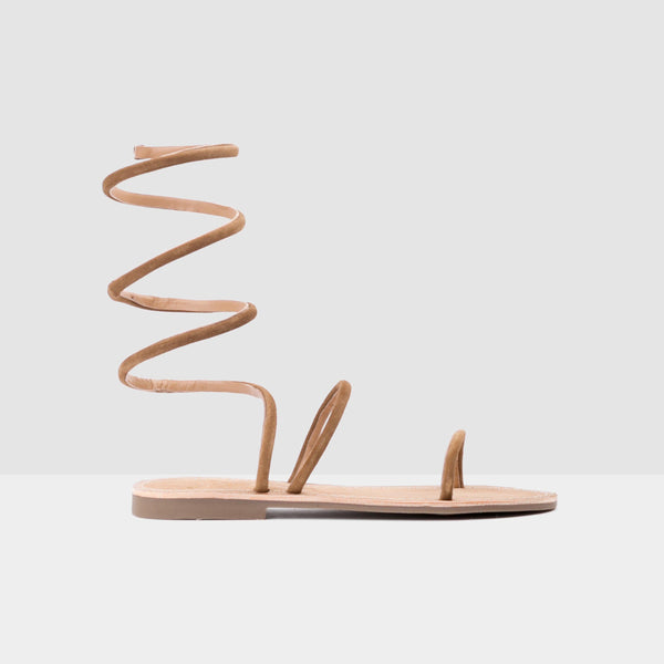 Free People Havana Gladiator sandal in taupe suede leml