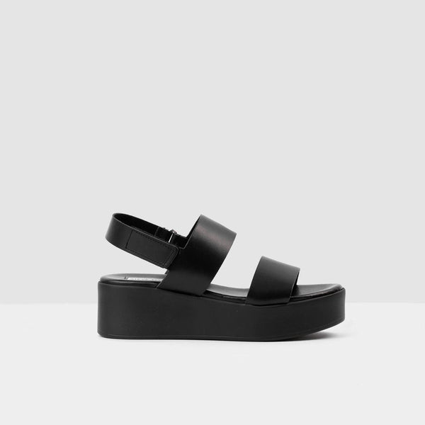 Steve Madden Rachel wedge sandal in black leather