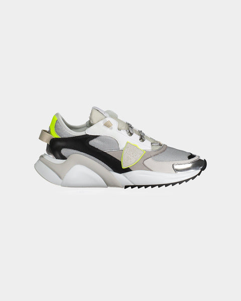 Philippe Model Gray Metal Fluo Argent Jaune sneaker lemlo