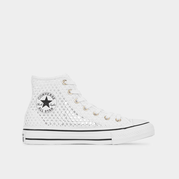 Converse Sneaker alta Chuck Taylor All Star Crochet bianca