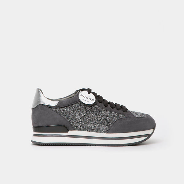 Hogan Sneaker H222 glitter argento leml