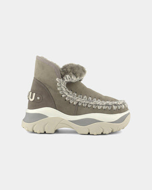 Acquista su lemlo.com Stivale Chunky Eskimo Sneaker Big Logo grigio di MOU