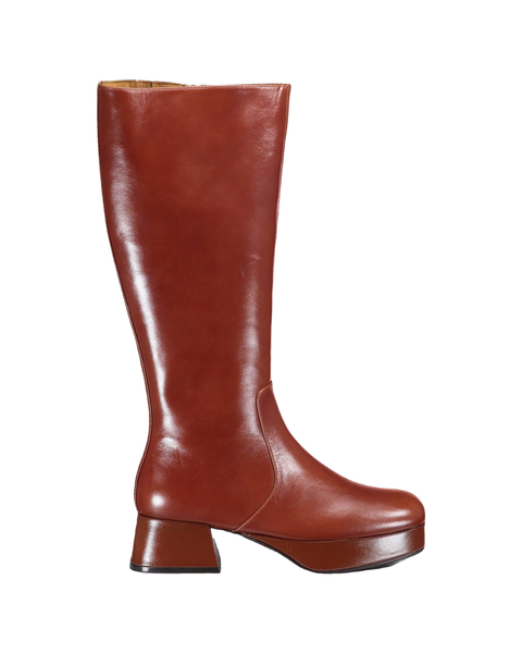 Jeffrey Campbell High Skool boot in glossy leather lemlo