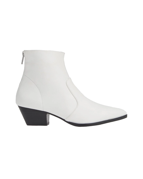 Steve Madden White Cafe Texan ankle boot