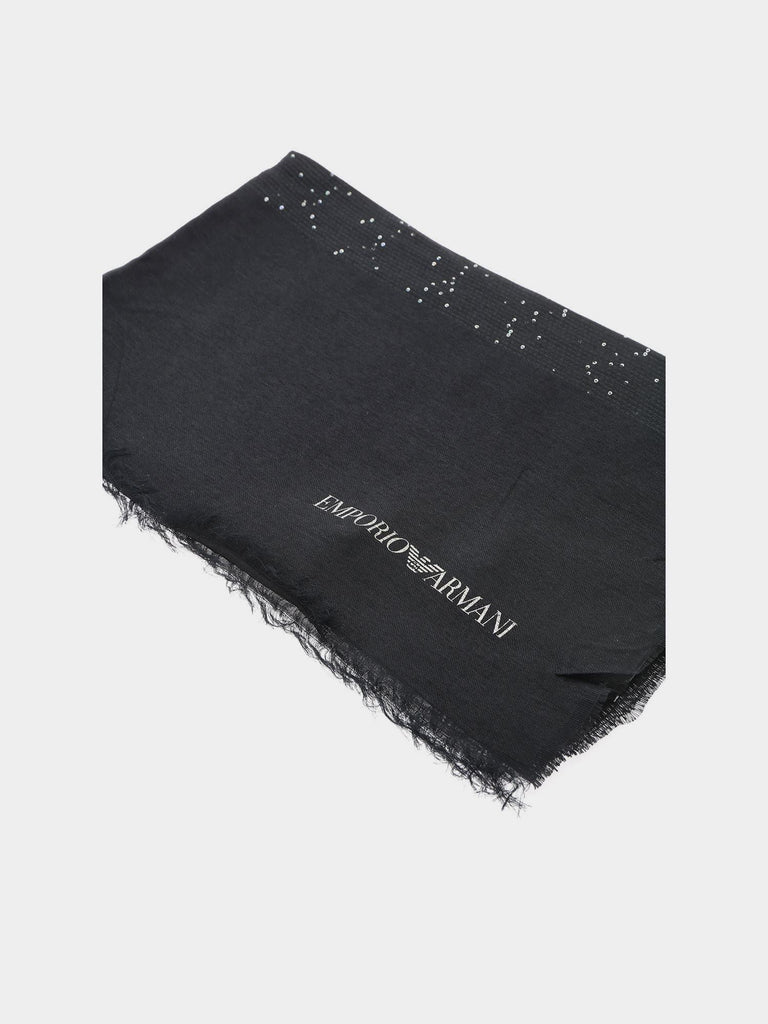 Acquista su lemlo.com Stola nera grigia di EMPORIO ARMANI