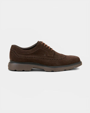 Acquista su lemlo.com Stringate Route suede marrone di HOGAN
