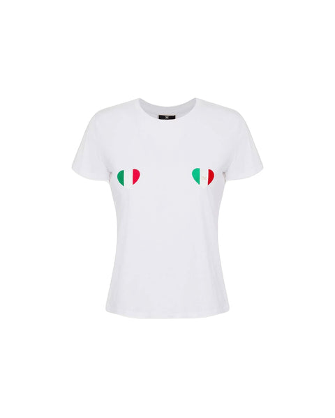 Maglietta cuori elisabetta franchi discount